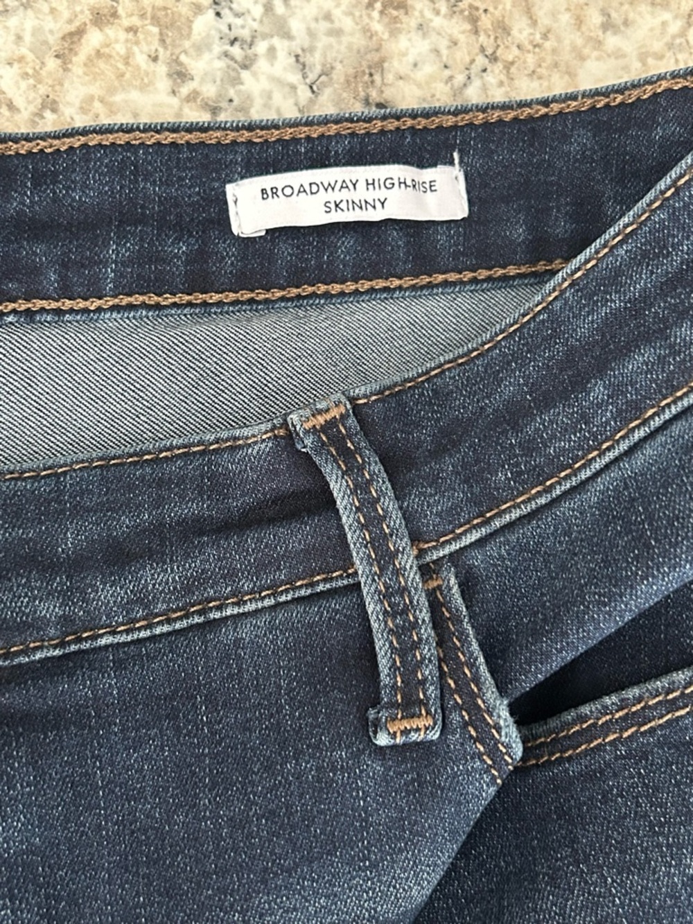 Skinnygirl Broadway High-Rise Dark Blue Skinny Jeans Leopard Side Stripe Size 12 - Picture 10 of 15
